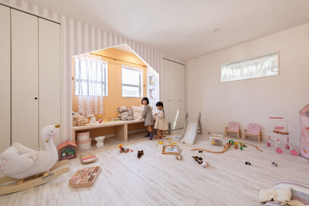 子ども部屋垂れ壁のあるヌック