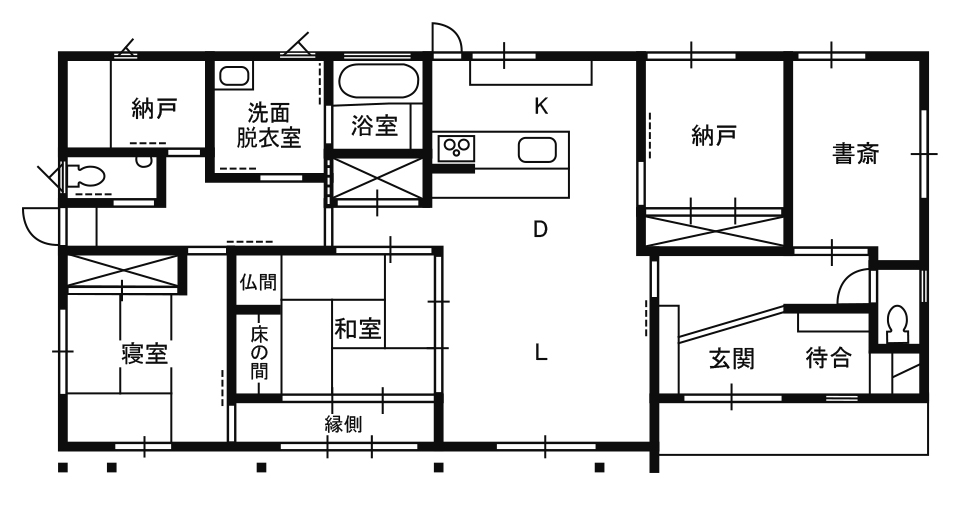 森本工務店 平屋の間取り