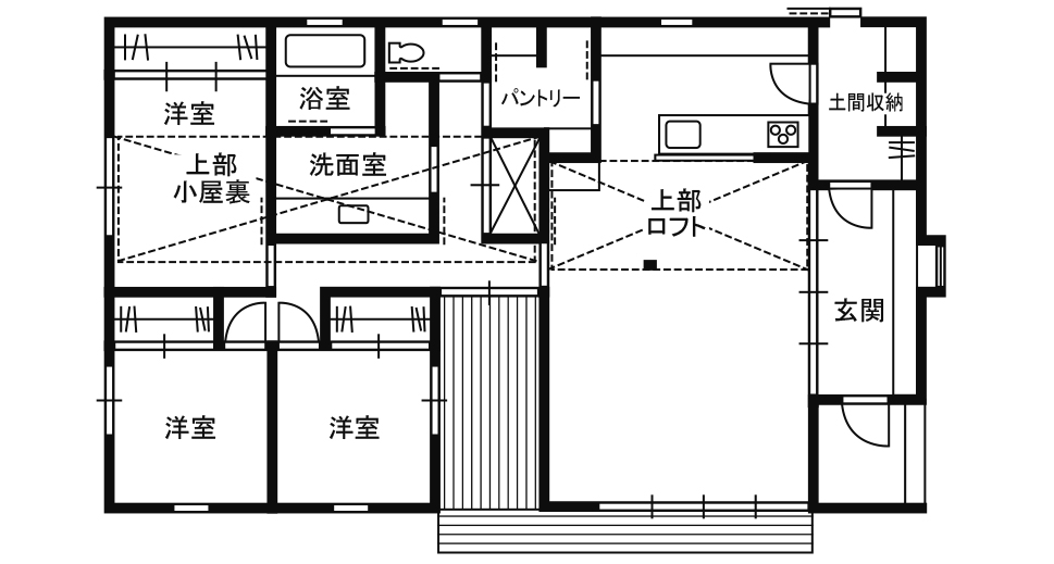 セントテ 平屋の間取り