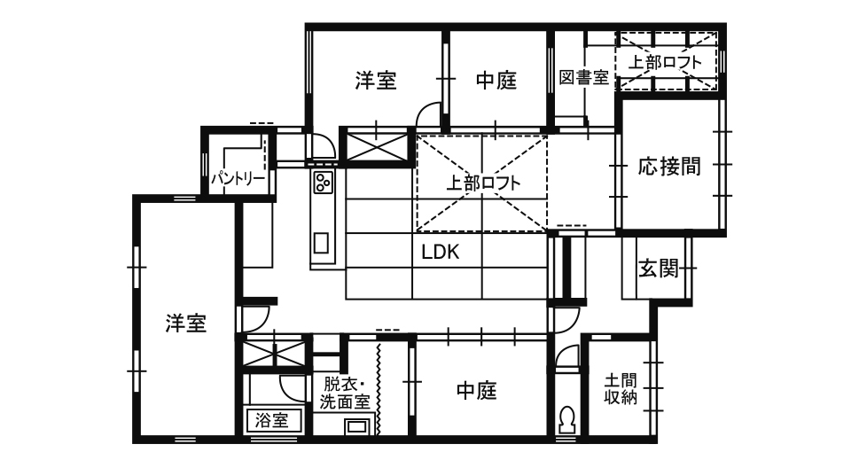 セントテ 平屋の間取り