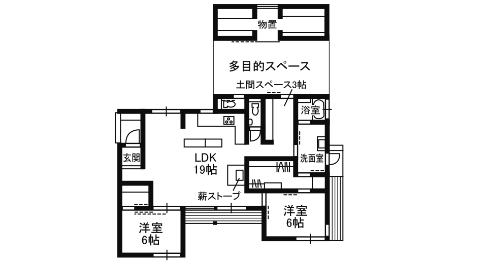 樹工舎 平屋の間取り