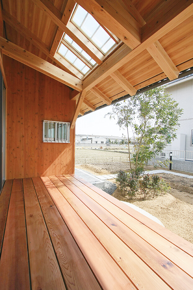 平屋家づくり ウッドデッキ