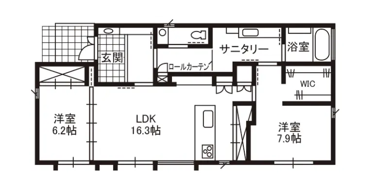 平屋間取り（近藤建設興業）