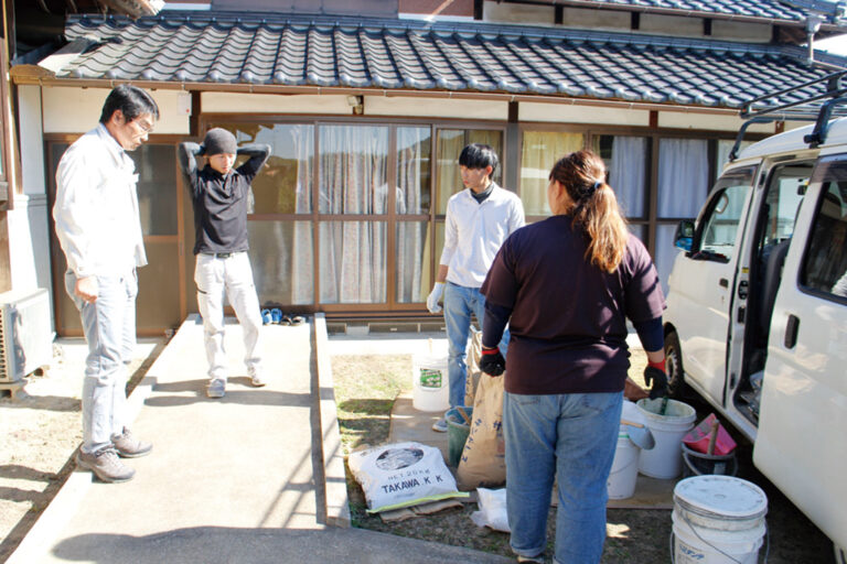 左官職人たち