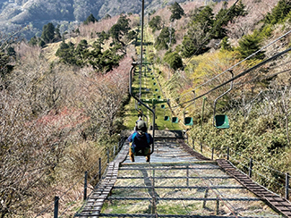 西島駅からリフトで下山