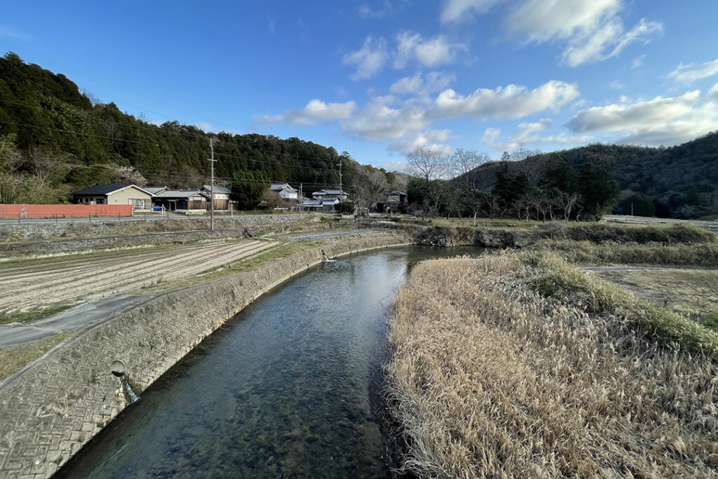 ルート周辺に広がるのどかな農村風景に心癒やされる。