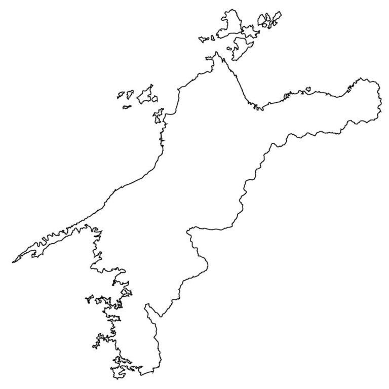 愛媛県の地図