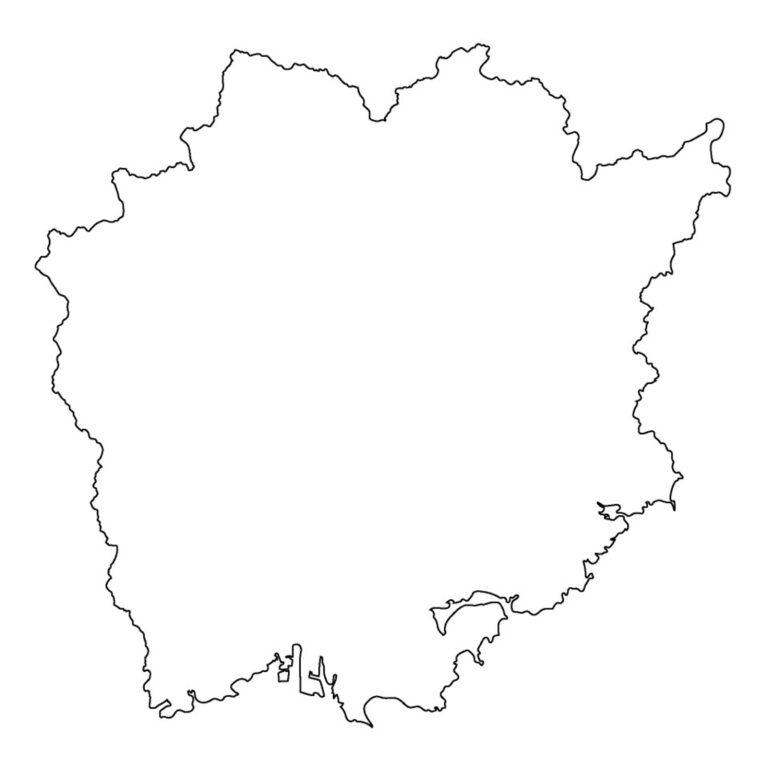 岡山県の地図