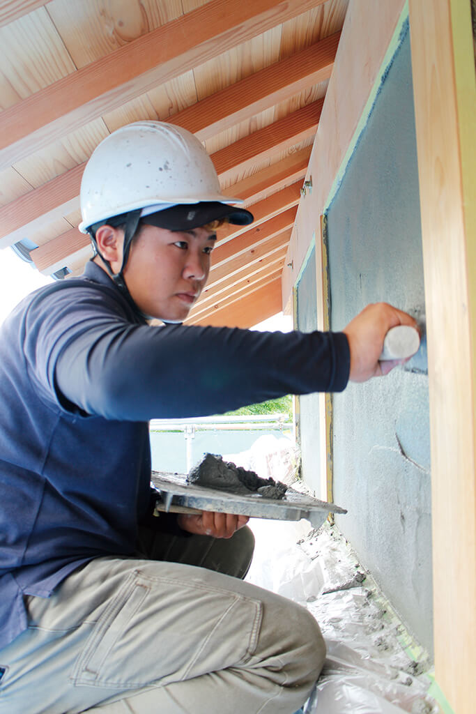 左官職人を目指す山本綜太さん