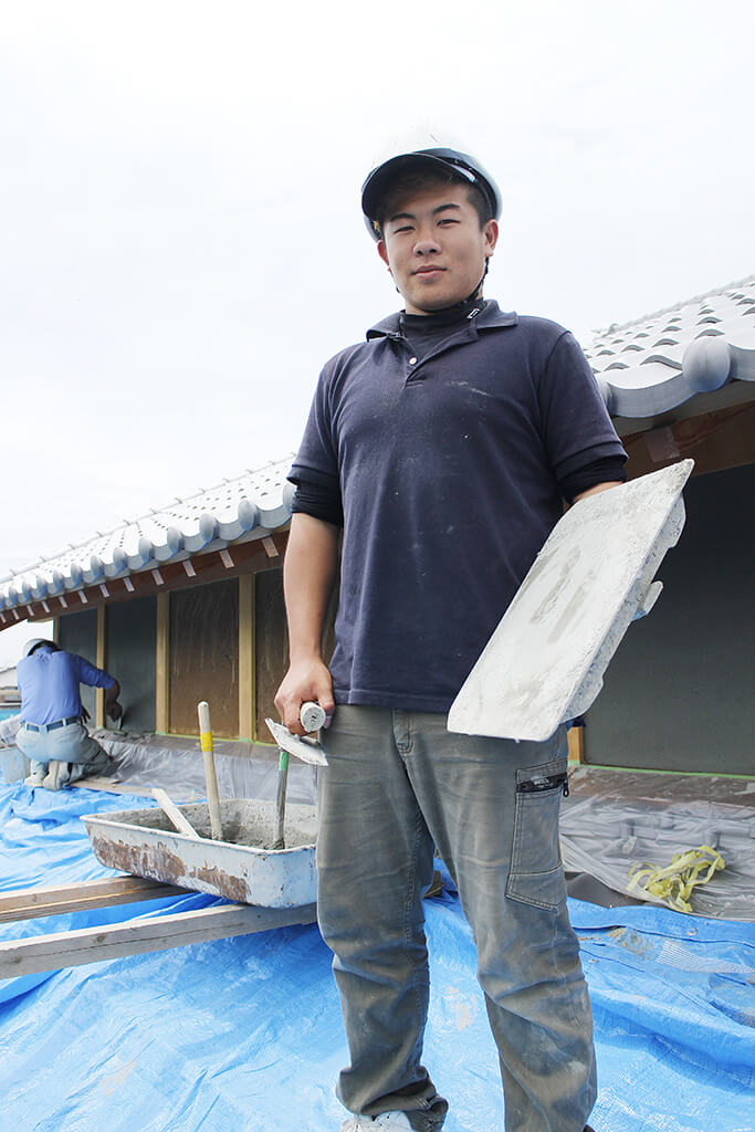 左官職人を目指す山本綜太さん