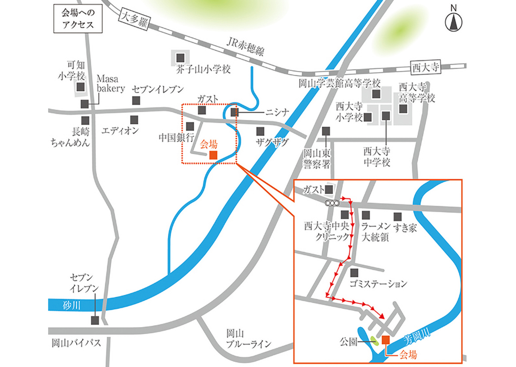 おかやま住宅工房　地図