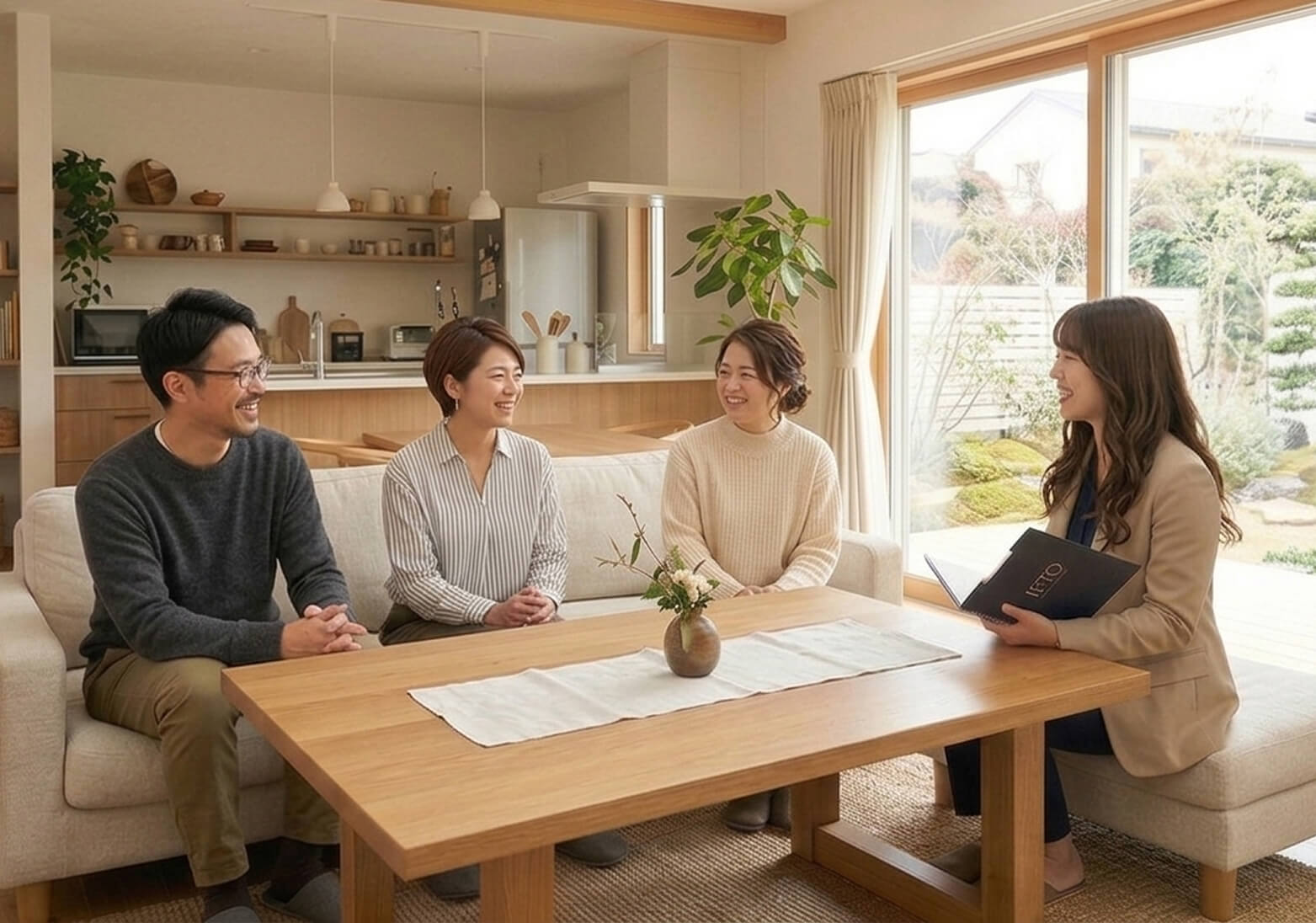 IETO限定見学会で談笑する様子