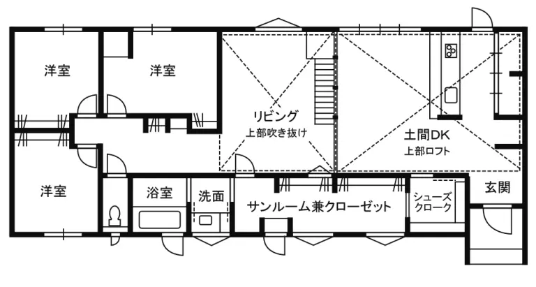 平屋の間取り ジオ・プラン