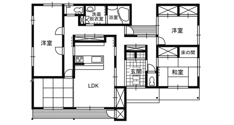 平屋の間取り 建匠