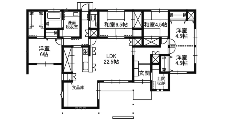 平屋の間取り 近藤建設興業