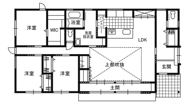 平屋の間取り マツミ住宅